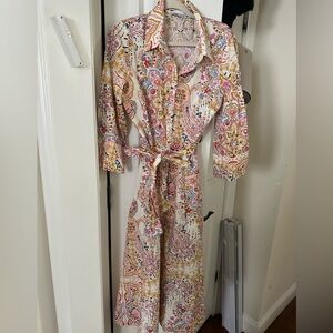 Zara printed shirt dress midi dress PRISTINE CONDITION SIZE XL